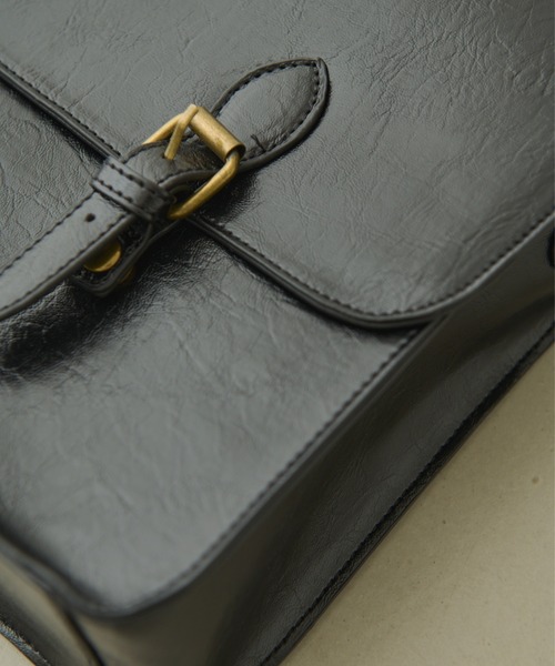 MERLOT（メルロー）の「クラシックサッチェルバッグ（ショルダーバッグ・レディース・ブラック/ブラウン・FREE）」の10枚目の写真