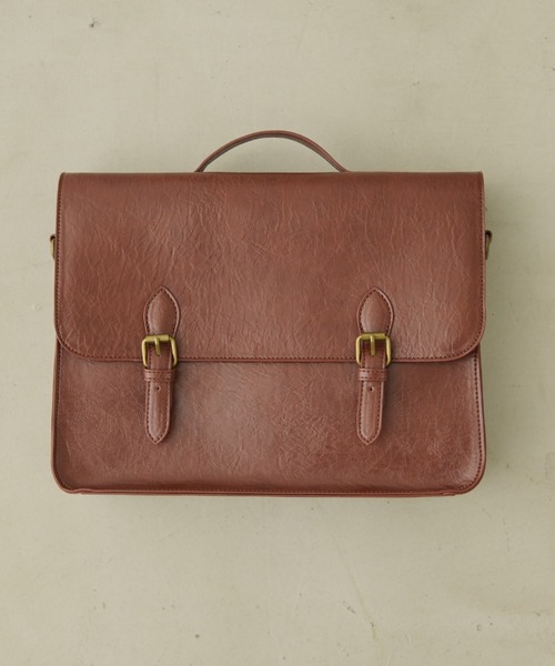 MERLOT（メルロー）の「クラシックサッチェルバッグ（ショルダーバッグ・レディース・ブラック/ブラウン・FREE）」の4枚目の写真