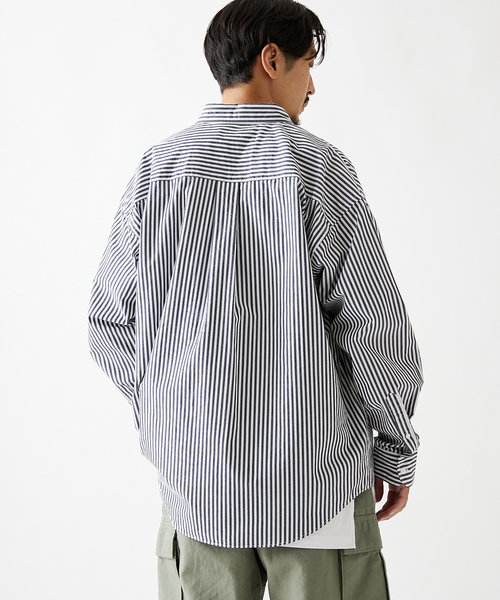 JOURNAL STANDARD(ジャーナルスタンダード)の「パターン ストライプ ボタンダウン シャツ(シャツ/ブラウス・メンズ・ライトグリーン/クリアブルー/ダークブルー/ライトイエロー・SMALL/MEDIUM/LARGE)」の9枚目の写真
