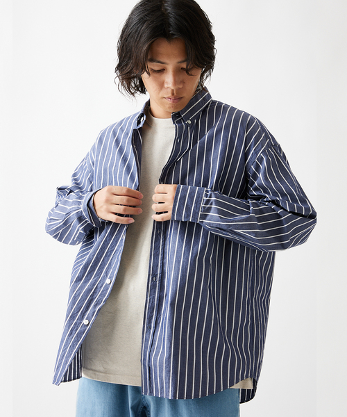 JOURNAL STANDARD(ジャーナルスタンダード)の「パターン ストライプ ボタンダウン シャツ(シャツ/ブラウス・メンズ・ライトグリーン/クリアブルー/ダークブルー/ライトイエロー・SMALL/MEDIUM/LARGE)」の15枚目の写真