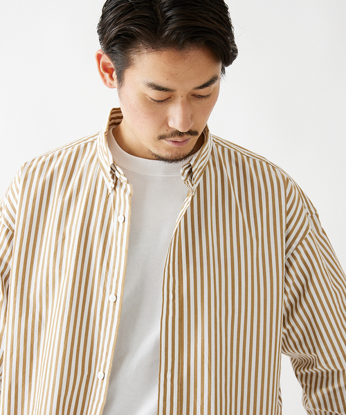JOURNAL STANDARD(ジャーナルスタンダード)の「パターン ストライプ ボタンダウン シャツ(シャツ/ブラウス・メンズ・ライトグリーン/クリアブルー/ダークブルー/ライトイエロー・SMALL/MEDIUM/LARGE)」の21枚目の写真