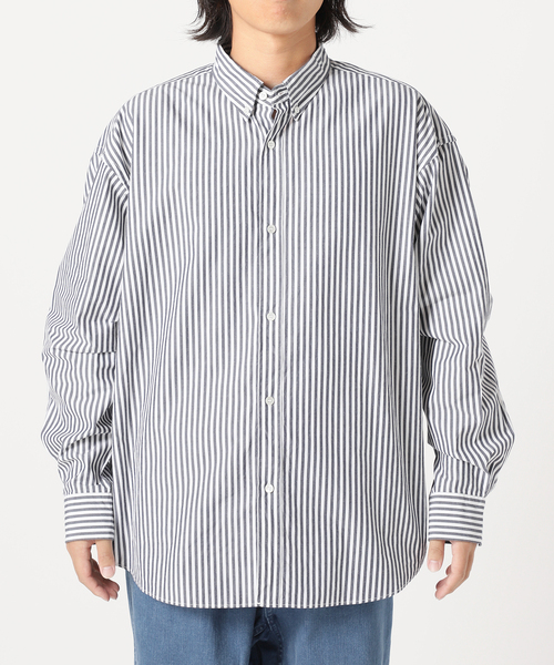 【美品】ジャーナルスタンダード　ストライプシャツ　ボタンダウンシャツ BDシャツ JOURNAL STANDARD relume シャツ ビッグシルエット ボタンダウン