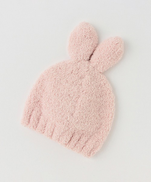 petit main(プティマイン)の「アニマルマシュマロビーニー(キャップ・キッズ・オフホワイト/アイボリー/ライトピンク/モカ・46cm/48cm)」の7枚目の写真