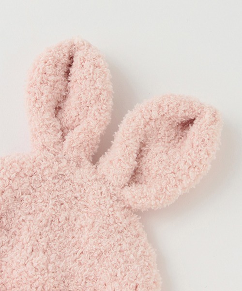 petit main(プティマイン)の「アニマルマシュマロビーニー(キャップ・キッズ・オフホワイト/アイボリー/ライトピンク/モカ・46cm/48cm)」の6枚目の写真