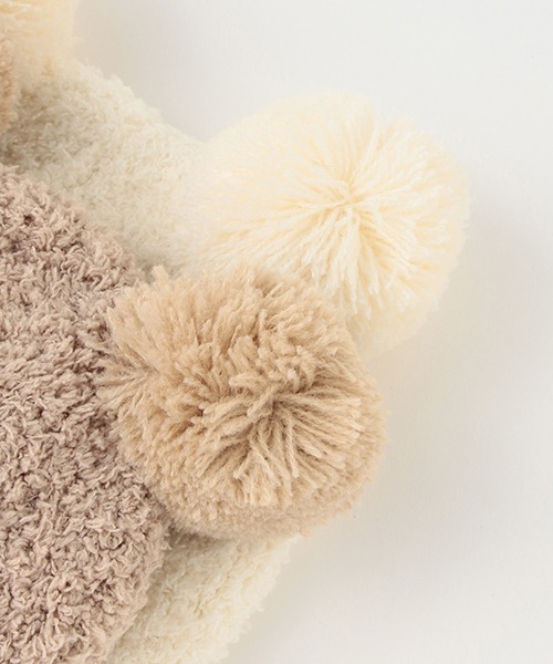 petit main(プティマイン)の「アニマルマシュマロビーニー(キャップ・キッズ・オフホワイト/アイボリー/ライトピンク/モカ・46cm/48cm)」の10枚目の写真