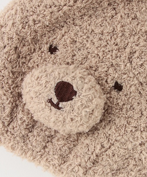 petit main(プティマイン)の「アニマルマシュマロビーニー(キャップ・キッズ・オフホワイト/アイボリー/ライトピンク/モカ・46cm/48cm)」の5枚目の写真