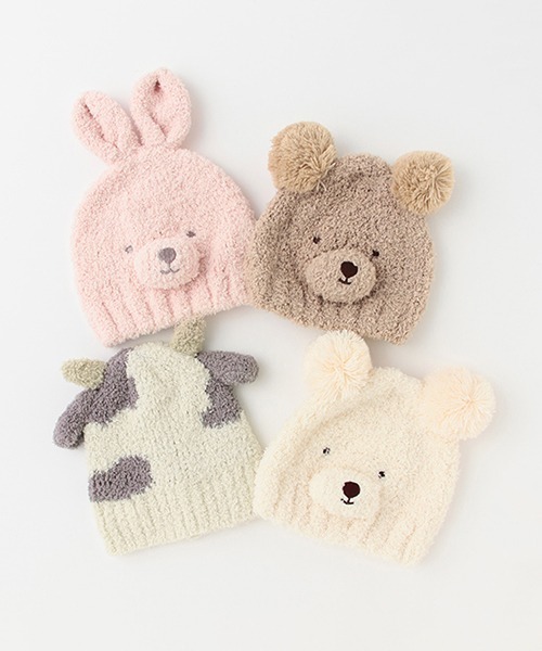 petit main(プティマイン)の「アニマルマシュマロビーニー(キャップ・キッズ・オフホワイト/アイボリー/ライトピンク/モカ・46cm/48cm)」の13枚目の写真