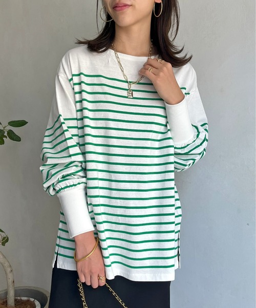 prose verse（プロズヴェール）の「パネルボーダープルオーバー（Tシャツ/カットソー・レディース・ホワイト系2/ホワイト系1/オフホワイト/ブラック・MEDIUM）」の16枚目の写真