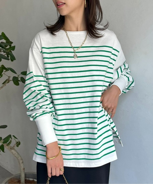 prose verse（プロズヴェール）の「パネルボーダープルオーバー（Tシャツ/カットソー・レディース・ホワイト系2/ホワイト系1/オフホワイト/ブラック・MEDIUM）」の17枚目の写真