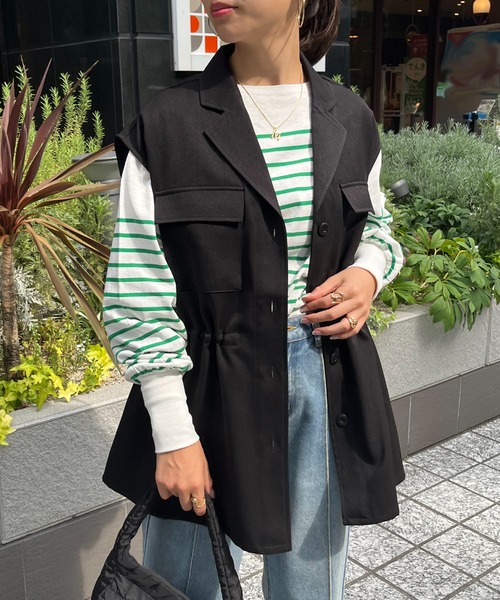 prose verse（プロズヴェール）の「パネルボーダープルオーバー（Tシャツ/カットソー・レディース・ホワイト系2/ホワイト系1/オフホワイト/ブラック・MEDIUM）」の22枚目の写真