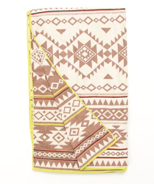 go slow caravan（ゴースローキャラバン）の「AIRINESS/エアリネス　ホライゾン バスタオル 90x150（タオル・レディース・ネイビー/ブラウン・FREE）」の8枚目の写真