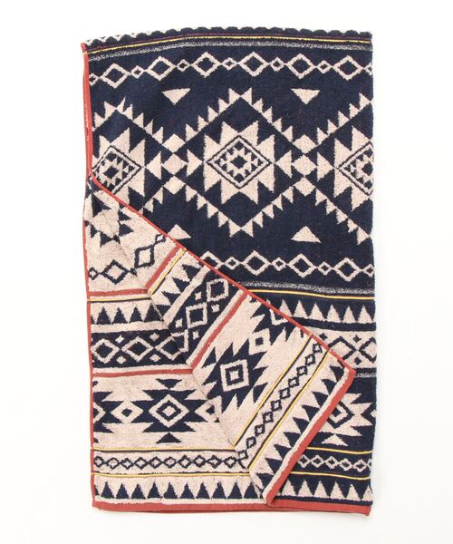 go slow caravan（ゴースローキャラバン）の「AIRINESS/エアリネス　ホライゾン バスタオル 90x150（タオル・レディース・ネイビー/ブラウン・FREE）」の9枚目の写真