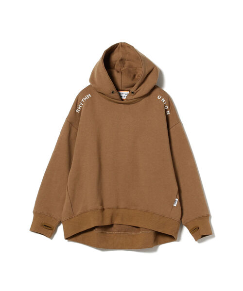 こども ビームス（コドモビームス）の「RHYTHM UNION / ショルダー ロゴ パーカー 22（100～160cm）（パーカー・キッズ・ライトブラウン/クリーム/ブラック・100/110/120/130/140/150/160）」の2枚目の写真