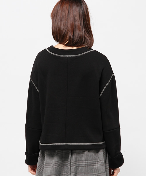 OUTLET（アウトレット）の「【WHO'S WHO gallery】裏起毛スウェット（スウェット・レディース・ブラック/ネイビー・FREE）」の5枚目の写真
