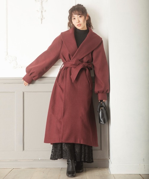 MIIA（ミーア）の「パワーショルダーハイネックニット（ニット/セーター・レディース・ブラック/ベージュ/オフホワイト・FREE）」の9枚目の写真