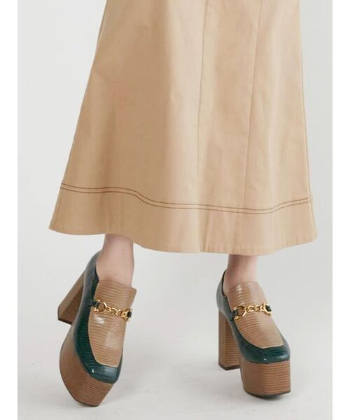 MURUA（ムルーア）の「ビットヒールローファー（ローファー・レディース・ブラック/グリーン・35/36/37）」の2枚目の写真