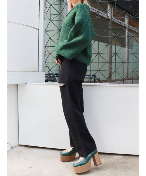 MURUA（ムルーア）の「ビットヒールローファー（ローファー・レディース・ブラック/グリーン・35/36/37）」の9枚目の写真