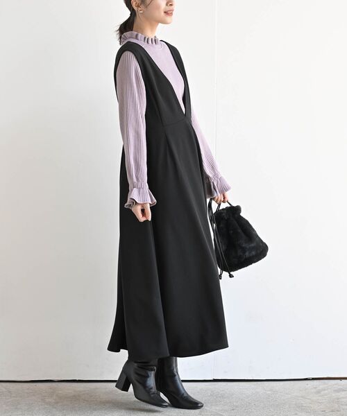 rps（アールピーエス）の「フレアージャンパースカート（ジャンパースカート・レディース・ブラック/ダークグリーン/ネイビー/ボルドー・フリー）」の18枚目の写真