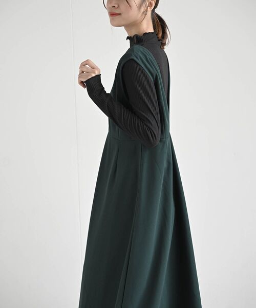 rps（アールピーエス）の「フレアージャンパースカート（ジャンパースカート・レディース・ブラック/ダークグリーン/ネイビー/ボルドー・フリー）」の12枚目の写真