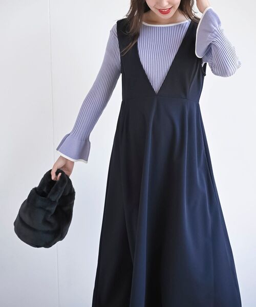 rps（アールピーエス）の「フレアージャンパースカート（ジャンパースカート・レディース・ブラック/ダークグリーン/ネイビー/ボルドー・フリー）」の22枚目の写真