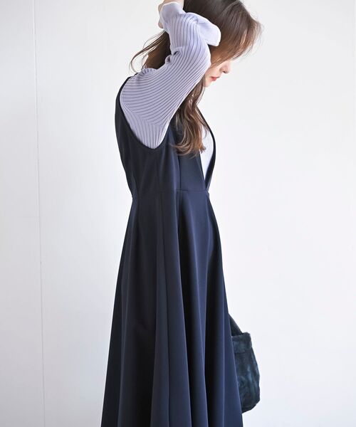 rps（アールピーエス）の「フレアージャンパースカート（ジャンパースカート・レディース・ブラック/ダークグリーン/ネイビー/ボルドー・フリー）」の6枚目の写真