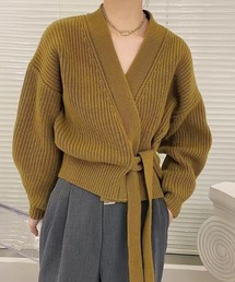 カシュクールニットカーディガン