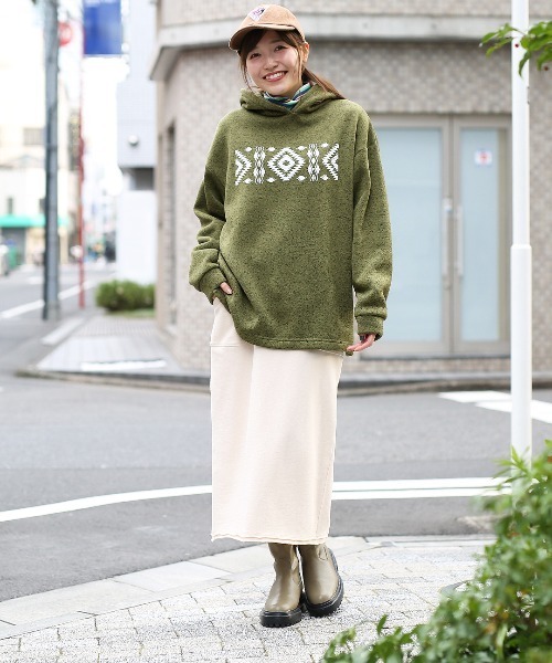 チチカカ（チチカカ）の「キカプリントプルパーカー（パーカー・レディース・カーキ/グレー/ブラック・FREE）」の17枚目の写真