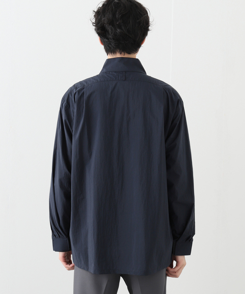 SALVAGE PUBLIC(サルベージパブリック)の「【SALVAGE PUBLIC / サルベージパブリック】Nylon Standneck Shirt(その他トップス・メンズ・ネイビー/グリーン・MEDIUM/LARGE)」の6枚目の写真