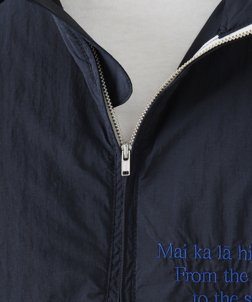 SALVAGE PUBLIC(サルベージパブリック)の「【SALVAGE PUBLIC / サルベージパブリック】Nylon Standneck Shirt(その他トップス・メンズ・ネイビー/グリーン・MEDIUM/LARGE)」の4枚目の写真