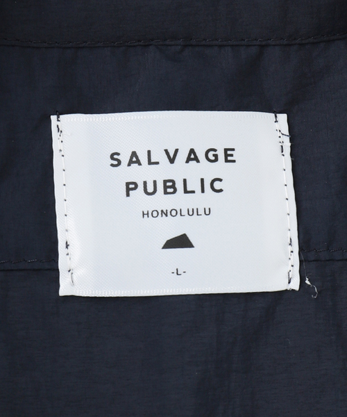 SALVAGE PUBLIC(サルベージパブリック)の「【SALVAGE PUBLIC / サルベージパブリック】Nylon Standneck Shirt(その他トップス・メンズ・ネイビー/グリーン・MEDIUM/LARGE)」の19枚目の写真