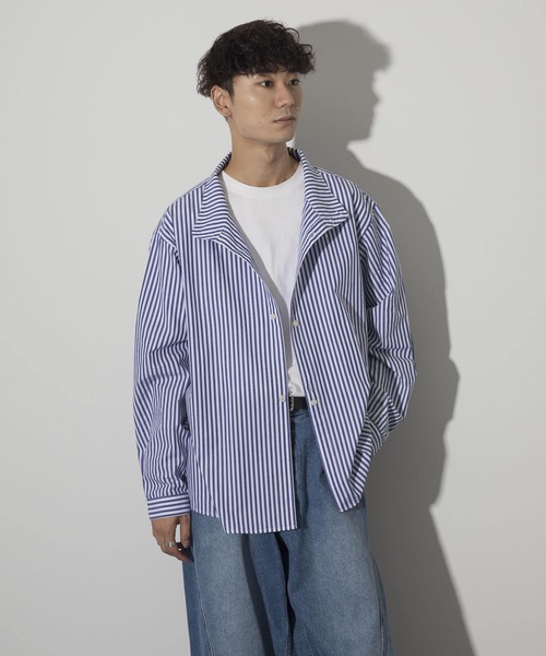 Couleur Meler（クルールメリー）の「Couleur Meler sakasa　2way stand collar shirts（シャツ/ブラウス・メンズ・ブルー系その他/グリーン系その他・MEDIUM/LARGE）」の19枚目の写真