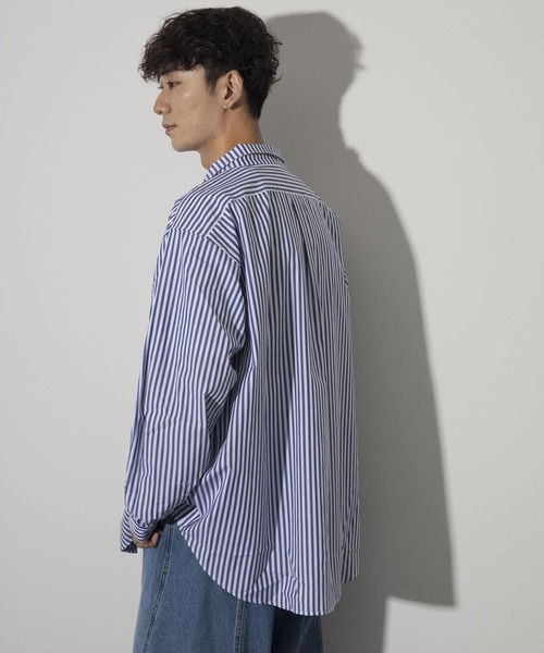 Couleur Meler（クルールメリー）の「Couleur Meler sakasa　2way stand collar shirts（シャツ/ブラウス・メンズ・ブルー系その他/グリーン系その他・MEDIUM/LARGE）」の3枚目の写真