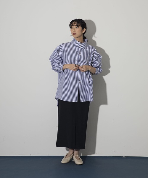 Couleur Meler（クルールメリー）の「Couleur Meler sakasa　2way stand collar shirts（シャツ/ブラウス・メンズ・ブルー系その他/グリーン系その他・MEDIUM/LARGE）」の14枚目の写真