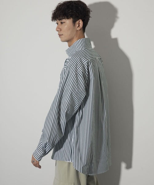 Couleur Meler（クルールメリー）の「Couleur Meler sakasa　2way stand collar shirts（シャツ/ブラウス・メンズ・ブルー系その他/グリーン系その他・MEDIUM/LARGE）」の16枚目の写真