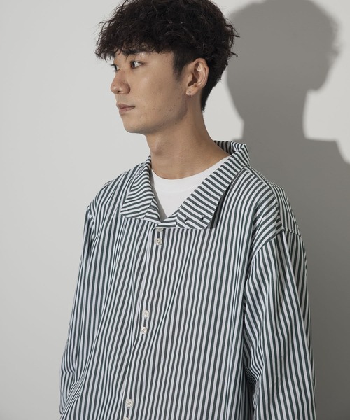 Couleur Meler（クルールメリー）の「Couleur Meler sakasa　2way stand collar shirts（シャツ/ブラウス・メンズ・ブルー系その他/グリーン系その他・MEDIUM/LARGE）」の7枚目の写真