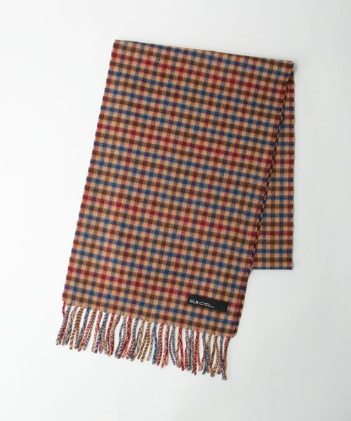 green label relaxing(グリーンレーベルリラクシング)の「ガンクラブ チェック マフラー(マフラー・メンズ・モカ/ロイヤルブルー/ブラック・FREE)」の5枚目の写真