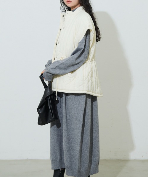 HANNE（アン）の「【by kumika】ウエストドロストキルティングベスト（その他アウター・レディース・カーキ/ブラック/ホワイト・フリー）」の20枚目の写真