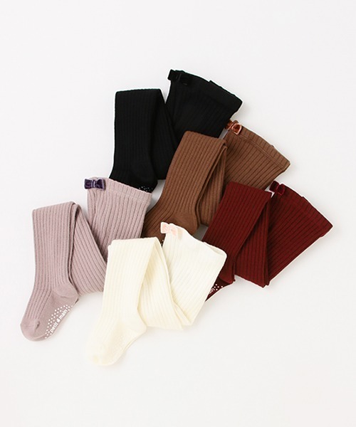 petit main(プティマイン)の「ウール混リブタイツ(ソックス/靴下・キッズ・レッド/ブラック/オフホワイト/モカ/ラベンダー・120cm/80cm/100cm/90cm/130cm/110cm)」の10枚目の写真