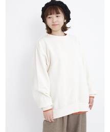 Samansa Mos2 | 裏起毛バックプリント脇リブスウェット(Tシャツ/カットソー)