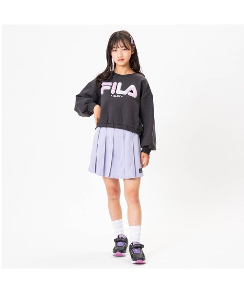 FILA（フィラ）の「FILAタイダイロゴトレーナー（スウェット・キッズ・ラベンダー/チャコール/オフホワイト・XX-SMALL/X-SMALL/SMALL/MEDIUM）」の4枚目の写真