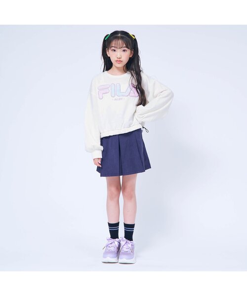 FILA（フィラ）の「FILAタイダイロゴトレーナー（スウェット・キッズ・ラベンダー/チャコール/オフホワイト・XX-SMALL/X-SMALL/SMALL/MEDIUM）」の12枚目の写真