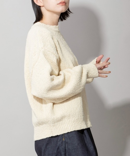 MUNICH◆ニット・セーター(厚手)/--/コットン/BRW/MN231K04 Munich（ミューニック）の「Munich（ミューニック）コットン