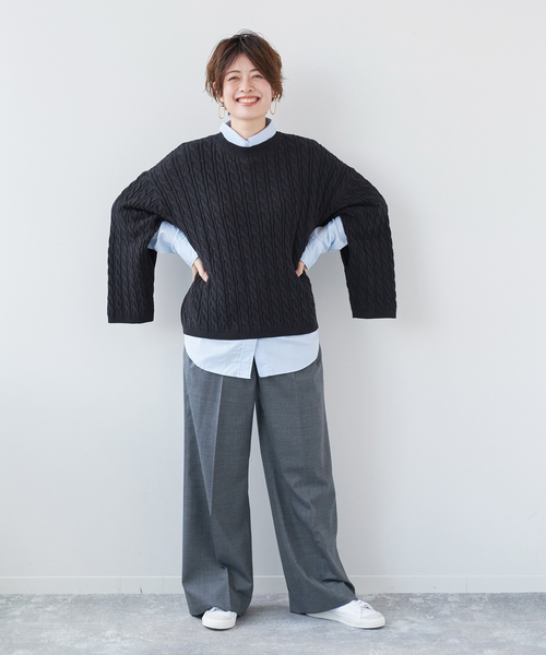 plage（プラージュ）の「les Tendre PEGASUS ALAN プルオーバー（ニット/セーター・レディース・イエロー/ネイビー・FREE）」の4枚目の写真