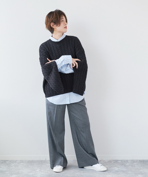 plage（プラージュ）の「les Tendre PEGASUS ALAN プルオーバー（ニット/セーター・レディース・イエロー/ネイビー・FREE）」の7枚目の写真