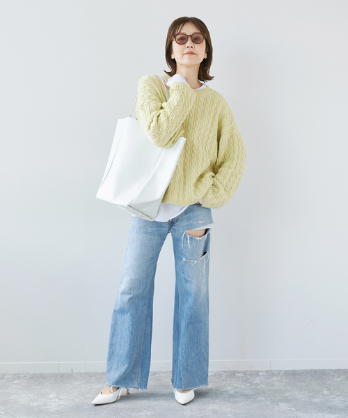 plage（プラージュ）の「les Tendre PEGASUS ALAN プルオーバー（ニット/セーター・レディース・イエロー/ネイビー・FREE）」の12枚目の写真