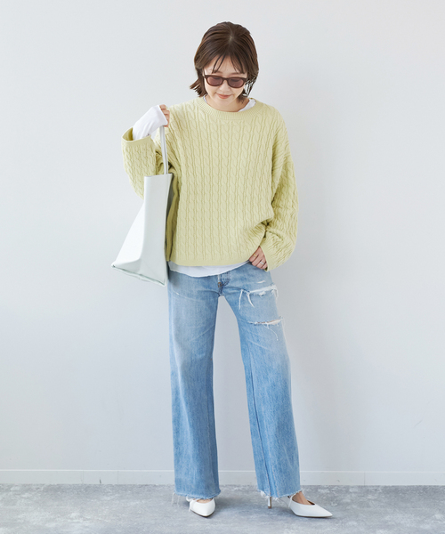 plage（プラージュ）の「les Tendre PEGASUS ALAN プルオーバー（ニット/セーター・レディース・イエロー/ネイビー・FREE）」の14枚目の写真