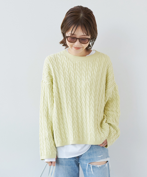 plage（プラージュ）の「les Tendre PEGASUS ALAN プルオーバー（ニット/セーター・レディース・イエロー/ネイビー・FREE）」の15枚目の写真