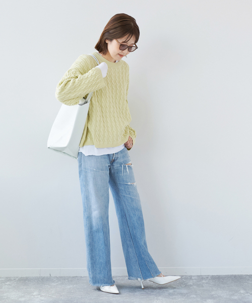 plage（プラージュ）の「les Tendre PEGASUS ALAN プルオーバー（ニット/セーター・レディース・イエロー/ネイビー・FREE）」の17枚目の写真