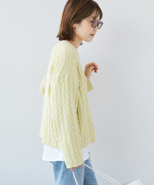 plage（プラージュ）の「les Tendre PEGASUS ALAN プルオーバー（ニット/セーター・レディース・イエロー/ネイビー・FREE）」の19枚目の写真