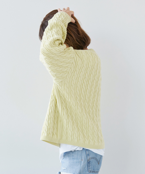 plage（プラージュ）の「les Tendre PEGASUS ALAN プルオーバー（ニット/セーター・レディース・イエロー/ネイビー・FREE）」の20枚目の写真